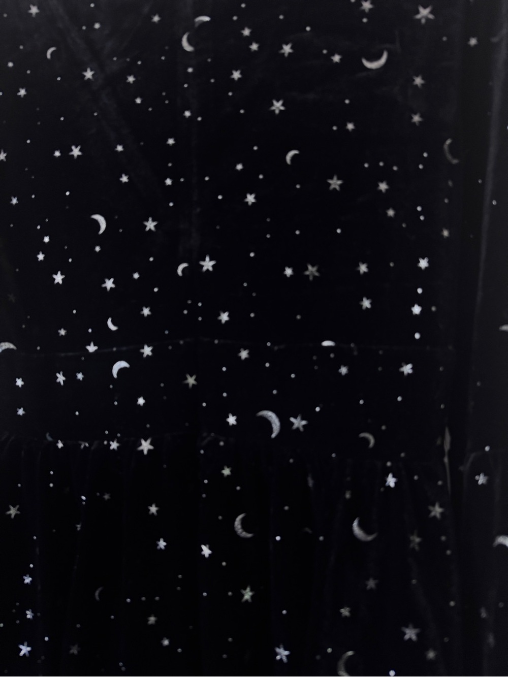Cider Black Velvet Moon & Star Romper Dress - Picture 5 of 10